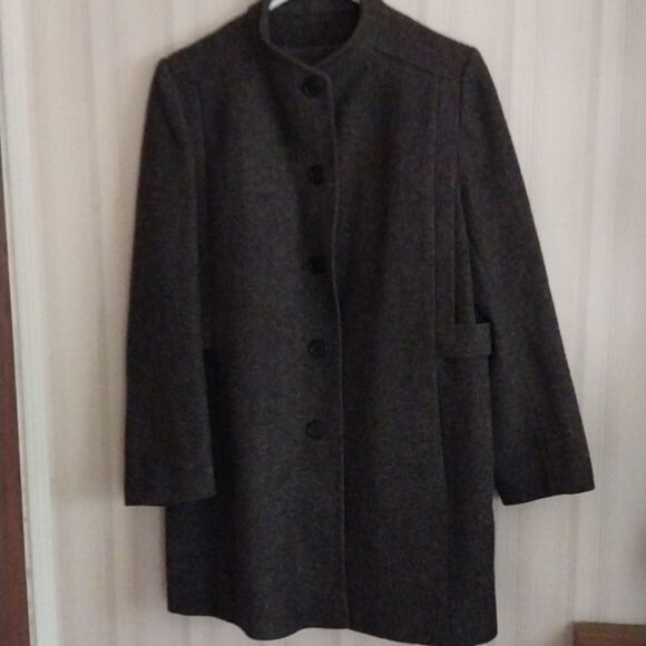 Andover Tweeds 100% pure wool single breasted button up coat DRY CLEAN - Picture 1 of 8